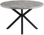  Étkezőasztal, beton/fekete, átmérő 120 cm, MEDOR (0000290407) - pepita - 61 390 Ft