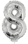 Funny Fashion Számos lufi - 8, ezüst, 42 cm (84785)