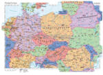 Stiefel Közép-Európa országai falitérkép 140x100 cm léces-fóliás Közép-Európa térkép