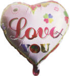 Xindi'S Balloon Love, szív, rózsaszín, Fólia lufi, 18"/45 cm,