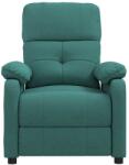 vidaXL Fotoliu de masaj, verde închis, material textil (289678)