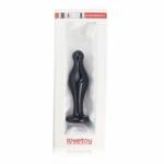 Lovetoy Dop anal din sticla Glass Romance 11 cm negru