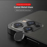 LITO Apple iPhone 12 Pro Max Lito S+ 3D Fém Kamera Védő Üvegfólia - Grafit