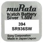 Murata Pachet 10 baterii pentru ceas - Murata SR936SW- 394 (394) Baterii de unica folosinta