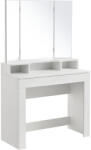 Juskys - Hohenwestedt Toaletný stolík Marla s trojitým zrkadlom v bielej farbe bez stoličky