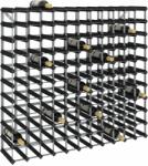 vidaXL Suport de vinuri, 120 sticle, negru, lemn masiv de pin (325917) - comfy Suport sticla vin