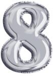  Balon, folie aluminiu, argintiu, cifra 8, 40 cm RB31362