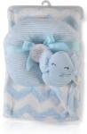 Cangaroo Paturica cu pernita Cangaroo - Sammy, 90 x 75 cm, albastre (108605) Lenjerii de pat bebelusi‎, patura bebelusi
