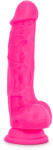 Blush Novelties Neo 7.5 Inch Dual Density Cock with Balls Pink Dildo