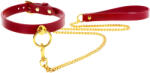 Taboom Bondage in Luxury O-Ring Collar and Chain Leash Red