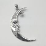  Gyöngy alkatrész- hold medál 80mm ezüst