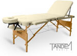 TANDEM Basic-3 összecsukható favázas masszázságy Szín: krém