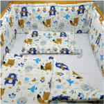 Babakirály Gyermek ágynemű szett Bébi méret, Erdei állatok, kék 75 * 100 cm (3 db/sz) - babyboxstore