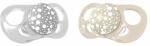 Twistshake Set 2 suzete Twistshake Pacifier - Gri si bej, 0-6 luni (78287)
