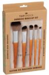 Top Choice Set pensule pentru machiaj, 37474, 5buc - Top Choice Bamboo Make Up Set 5 buc