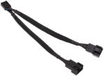  Phobya Y-kábel 4Pin PWM 2x 4Pin PWM 10cm - Fekete /81137/