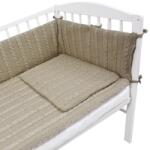 EKO Set 4 piese lenjerie de pat tricotata pentru patut bebe Eko - Bej (KPO-02 BEIGE) Lenjerie de pat