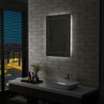 vidaXL Oglindă cu LED de perete de baie, 60 x 80 cm (144712)