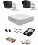Hikvision Sistem supraveghere audio-video Hikvision 2 camere 5 Mp, IR 20 m