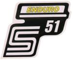 OEM Standard Írás S51 Enduro fólia / matrica sárga Simson S51-hez