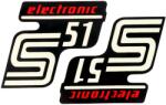 OEM Standard Írás S51 Elektronikus fólia / matrica fekete-piros 2 db Simson S51 készülékhez