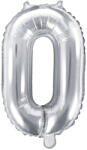 PartyDeco S. r. o 0. szám, fólia lufi, 35 cm, ezüst