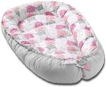 Kidizi Cosulet bebelus pentru dormit Kidizi Baby Nest Cocoon 90x50 cm Pink Elephants (5949221100074)