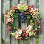 Ambiente Autumn Wreath papírszalvéta 33x33cm, 20db-os