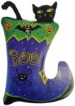  Halloween-i fólia lufi - Csizma fekete macskával