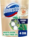 Domestos Aroma Lux White Rosebuds & Tea Tree Oil WC-rúd, 4x55g