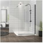 Fluminia Paravan de dus tip Walk-in Fluminia Foxy 100x200 cm profil negru mat Easy Clean (W01SC01BL-100-V1)