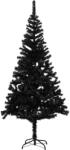 vidaXL Pom de Crăciun artificial cu suport, negru, 180 cm, PVC (321001)