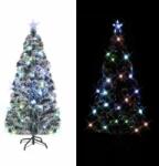 vidaXL Brad artificial de Crăciun cu suport / LED 180 cm fibră optică (242427)