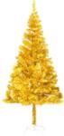 vidaXL Pom de Crăciun artificial cu suport, auriu, 180 cm, PET (321010)