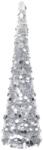 vidaXL Brad de Crăciun artificial tip pop-up, argintiu, 150 cm, PET (320992)