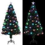 vidaXL Brad de Crăciun artificial cu suport/LED 150 cm fibră optică (284301)
