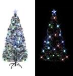 vidaXL Brad artificial de Crăciun cu suport / LED 150 cm fibră optică (242426)