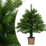 vidaXL Brad de Crăciun artificial, ace cu aspect natural, 65 cm, verde (284326)