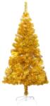 vidaXL Pom de Crăciun artificial cu suport, auriu, 150 cm, PET (321009)