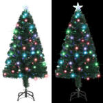 vidaXL Brad de Crăciun artificial cu suport/LED 120 cm fibră optică (284300)