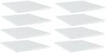vidaXL Plăci bibliotecă, 8 buc. alb extralucios, 40 x 50 x 1, 5 cm, PAL (805197) Raft