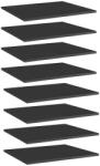 vidaXL Plăci bibliotecă, 8 buc. negru extralucios 60 x 50 x 1, 5 cm PAL (805279) Raft