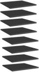 vidaXL Plăci bibliotecă, 8 buc. negru extralucios 40 x 40 x 1, 5 cm PAL (805183) Raft