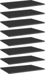vidaXL Plăci bibliotecă, 8 buc. negru extralucios 60 x 40 x 1, 5 cm PAL (805263) Raft
