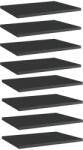 vidaXL Plăci bibliotecă, negru extralucios, 8 buc, 40 x 30 x 1, 5 cm, PAL (805167) Raft