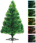 vidaXL Brad de Crăciun artificial cu fibră optică, verde, 64 cm (246402)