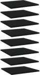 vidaXL Plăci pentru bibliotecă, 8 buc. , negru, 40 x 40 x 1, 5 cm, PAL (805173) Raft