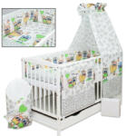  Baby Shop 6 részes babaágynemű - szürke bagoly - babastar