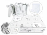  Baby Shop 5 részes babaágynemű - őzike szürke/zöld - babastar