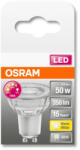OSRAM Star+ 3 fokozatban dimmelhető LED PAR16 spot, üveg ház, 4, 4W 350lm 2700K GU10, átlagos élettartam: 15000 óra, fényszín: meleg fehér LED STAR+ 3STEP DIM PAR16 50 36° 4.4W 2700K GU10 ( 4058075433182 ) 